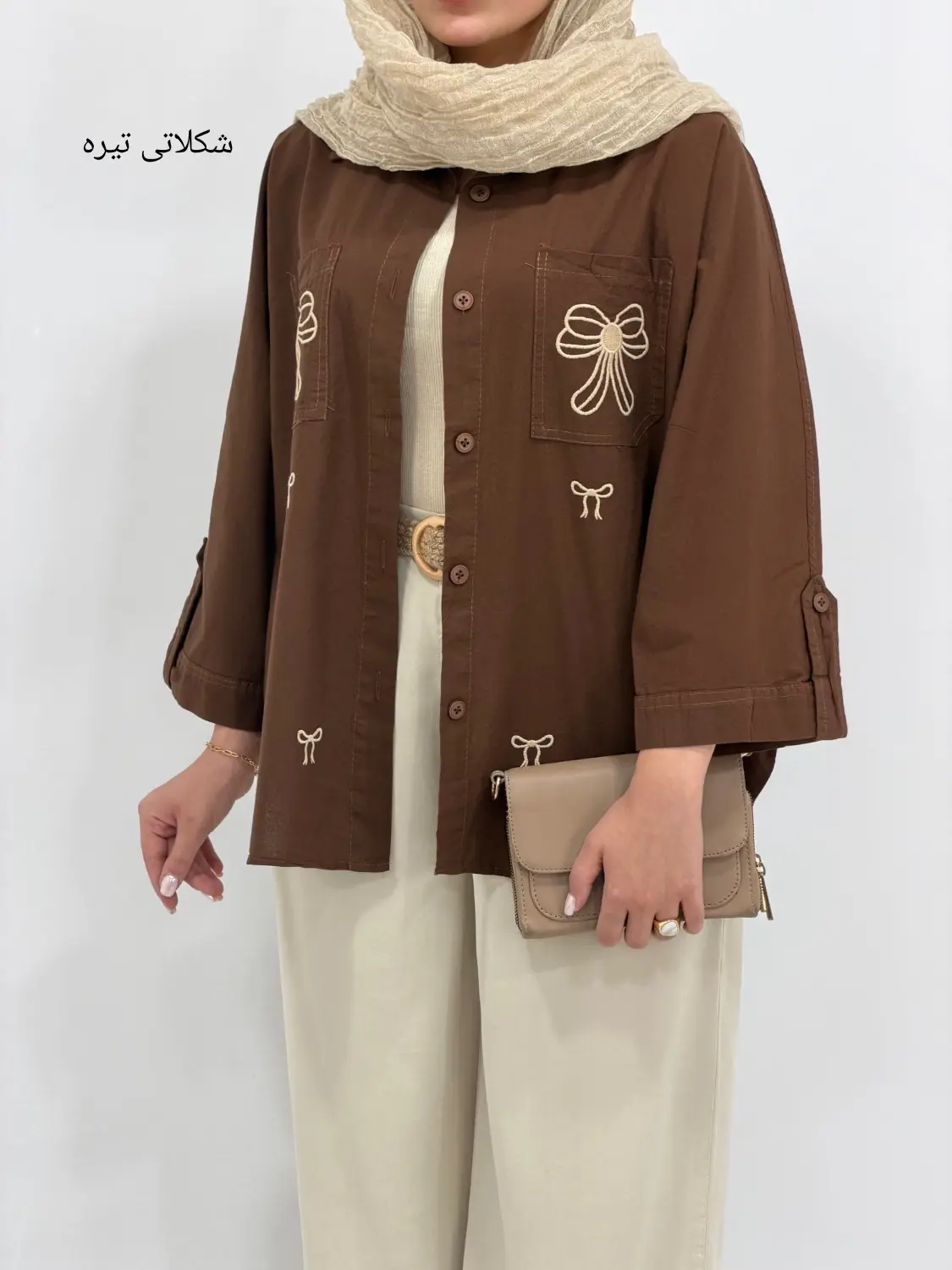 مانتو لینن گلدوزی پگاه 1